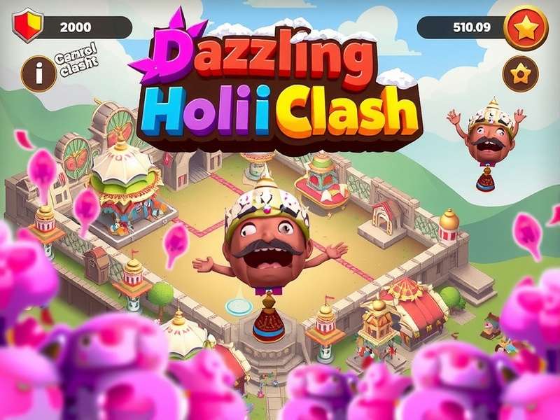 Dazzling Holi Clash Game Banner